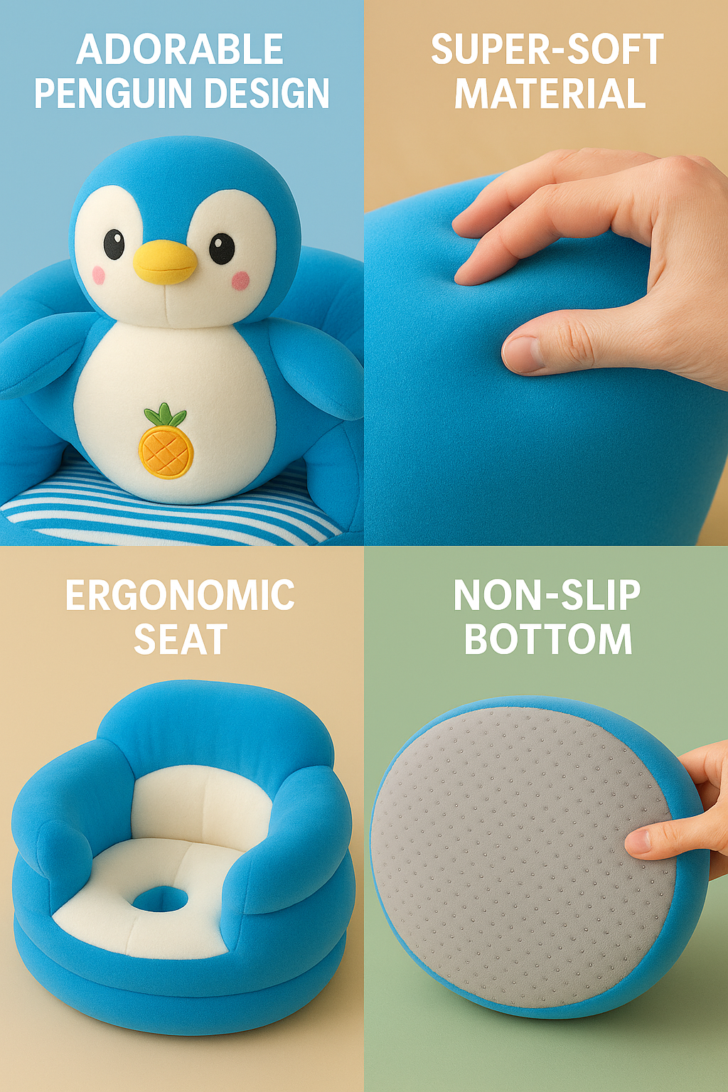 PenguBaby Sofa – Soft Support Chair for Infants